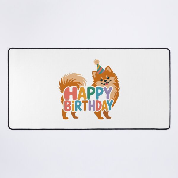 Item preview, Pomeranian Happy Birthday Silhouette designed and sold by TheAnimalZ00.