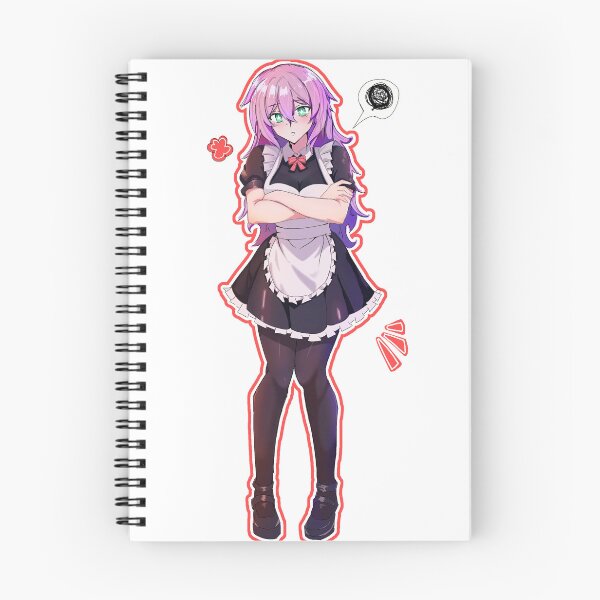 Item preview, Barracuda – Grumpy Maid Anime Girl | Cute Original Character Sticker designed and sold by SovereignAngel.