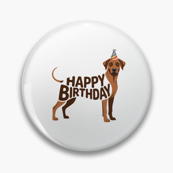 Item preview, Rhodesian Ridgeback Happy Birthday Silhouette designed and sold by TheAnimalZ00.