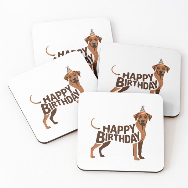 Item preview, Rhodesian Ridgeback Happy Birthday Silhouette designed and sold by TheAnimalZ00.