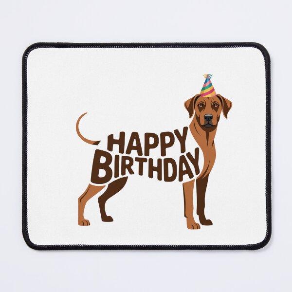 Item preview, Rhodesian Ridgeback Happy Birthday Silhouette designed and sold by TheAnimalZ00.