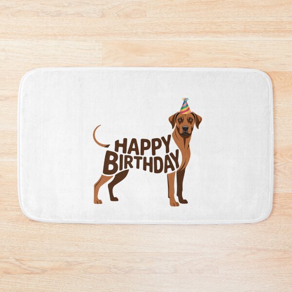 Item preview, Rhodesian Ridgeback Happy Birthday Silhouette designed and sold by TheAnimalZ00.