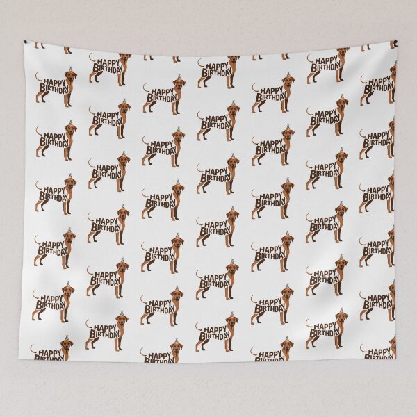 Item preview, Rhodesian Ridgeback Happy Birthday Silhouette designed and sold by TheAnimalZ00.