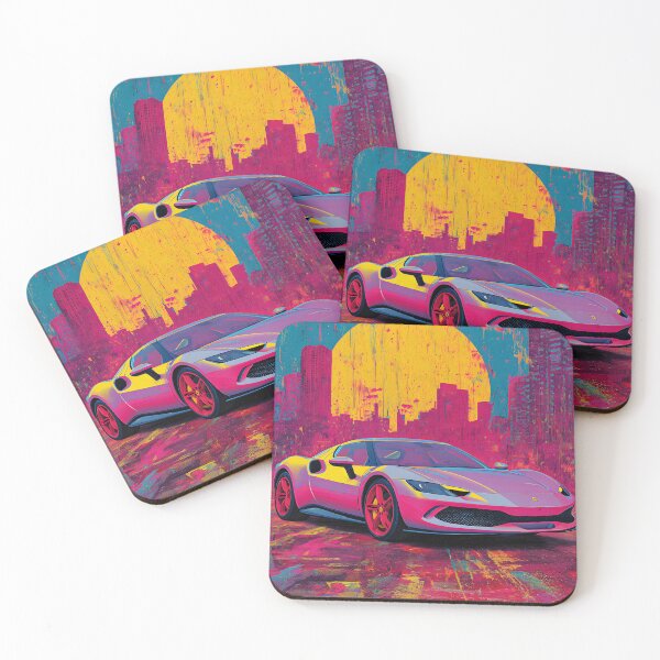 Item preview, Ferrari 296 GTB High End Supercar Pop Art Illustration designed and sold by AutoPopStudio.