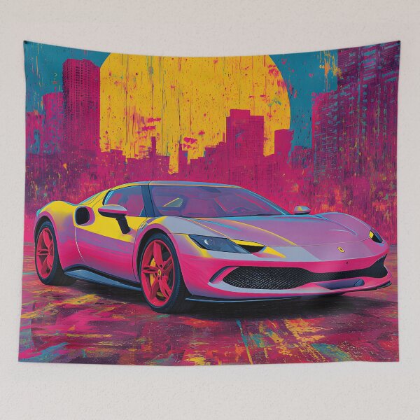Item preview, Ferrari 296 GTB High End Supercar Pop Art Illustration designed and sold by AutoPopStudio.