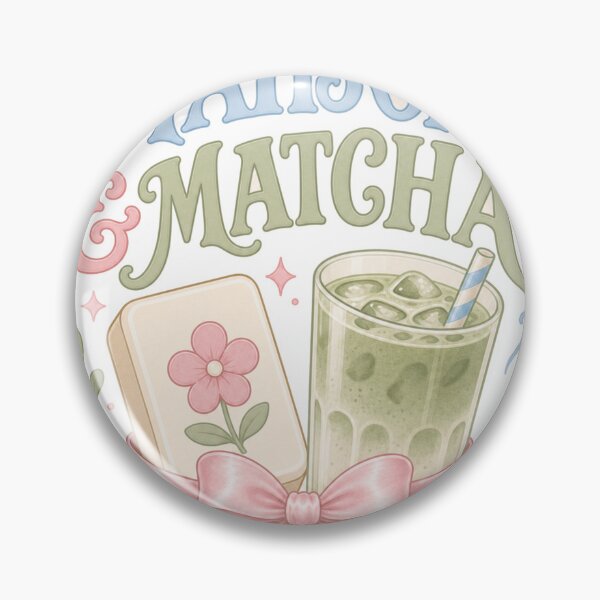 Item preview, Mahjong and Matcha Pastel Stone with Matcha Latte designed and sold by BoosterShop.