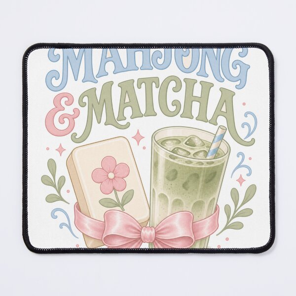 Item preview, Mahjong and Matcha Pastel Stone with Matcha Latte designed and sold by BoosterShop.
