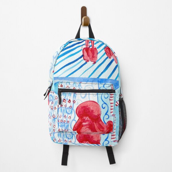 Item preview, Red Poodle in Blue Apartment designed and sold by ArtwithaFriend.