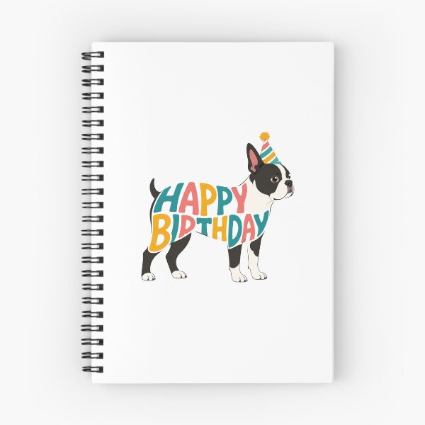 Item preview, Boston Terrier Happy Birthday Silhouette designed and sold by TheAnimalZ00.
