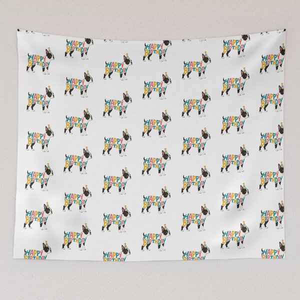 Item preview, Boston Terrier Happy Birthday Silhouette designed and sold by TheAnimalZ00.