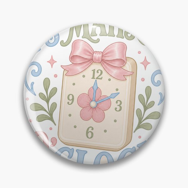 Item preview, It's Mahjong O Clock Pastel Stone Clock with Bow designed and sold by BoosterShop.