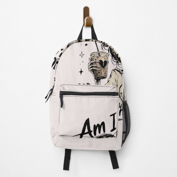 Item preview, Am I Okay We Both Laughed Funny Skeleton Girl Halloween Coffee Quote designed and sold by mari-kayden.