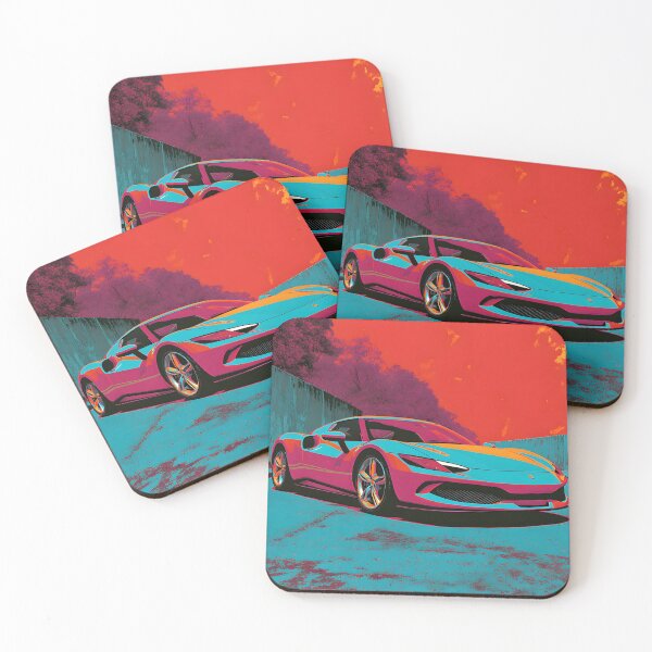 Item preview, Ferrari 296 GTB Exotic Automotive Pop Art Artwork designed and sold by AutoPopStudio.