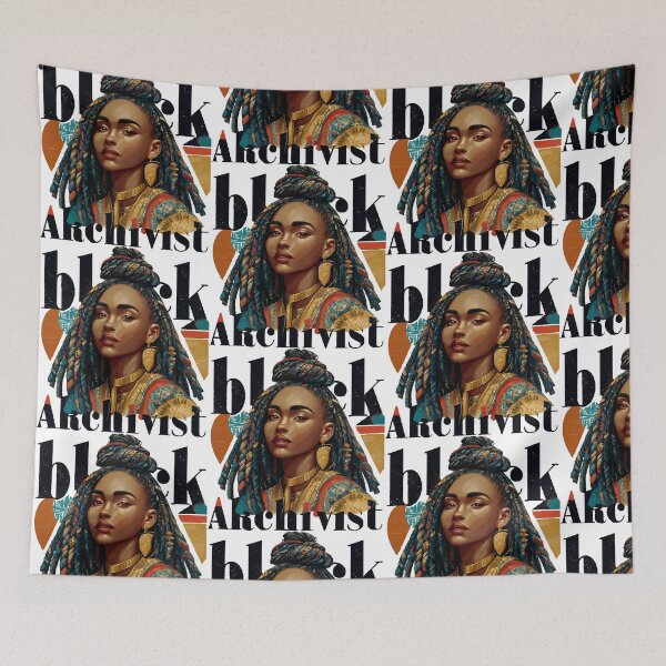 Item preview, Black Archivist Tribal Native Woman Colorful Hair design designed and sold by RichardRags.