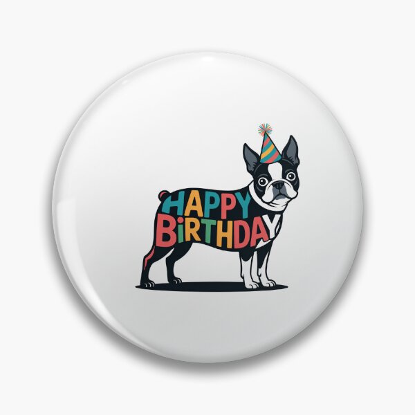 Item preview, Boston Terrier Birthday Silhouette designed and sold by TheAnimalZ00.