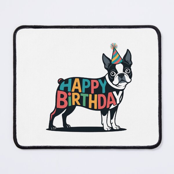 Item preview, Boston Terrier Birthday Silhouette designed and sold by TheAnimalZ00.