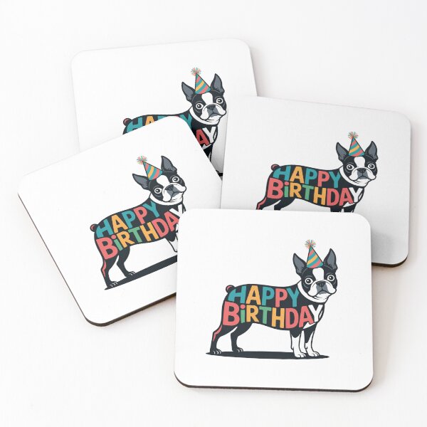Item preview, Boston Terrier Birthday Silhouette designed and sold by TheAnimalZ00.