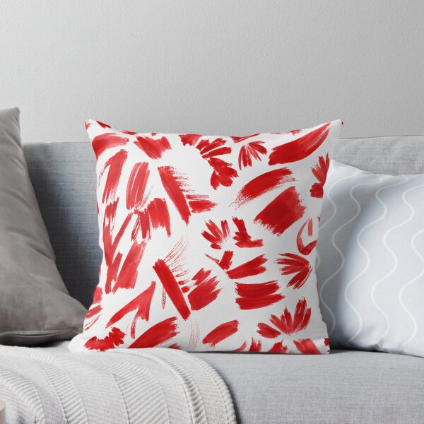 Item preview, Abstract Red Brush Stroke Pattern | Bold Modern Watercolor Seamless A-Line Dress & Fabric Design designed and sold by Atum&Art.
