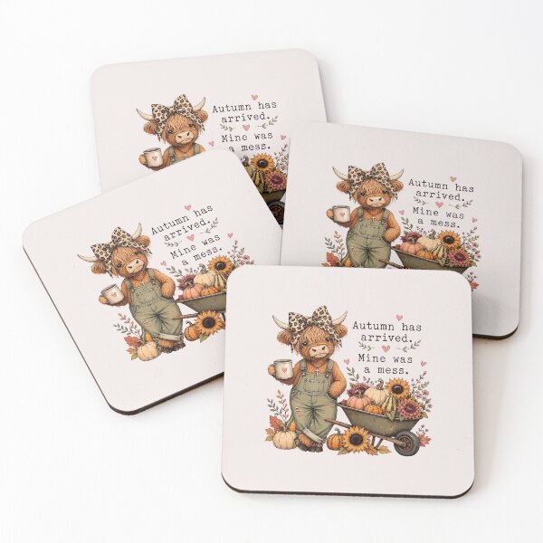Item preview, Autumn Has Arrived Mine Was A Mess Funny Highland Cow Fall Pumpkin designed and sold by mari-kayden.