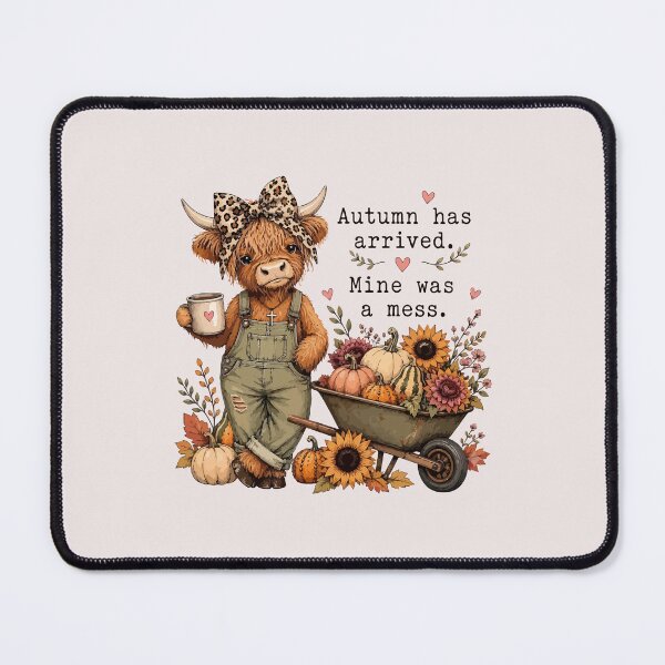 Item preview, Autumn Has Arrived Mine Was A Mess Funny Highland Cow Fall Pumpkin designed and sold by mari-kayden.
