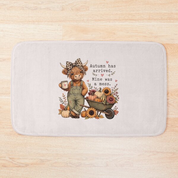 Item preview, Autumn Has Arrived Mine Was A Mess Funny Highland Cow Fall Pumpkin designed and sold by mari-kayden.