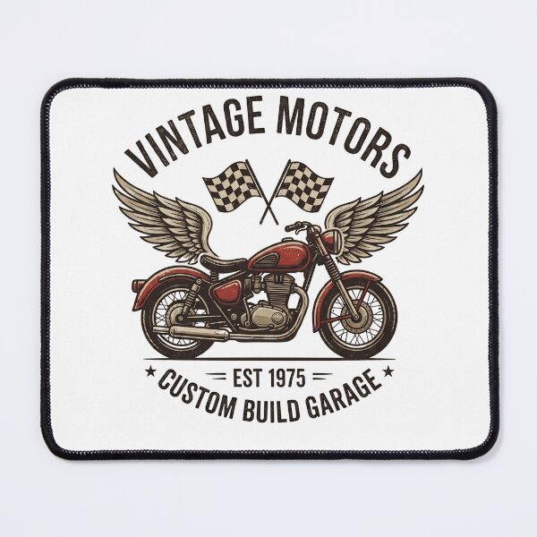 Item preview, Custom Build Garage Vintage Motorcycle Retro Racing designed and sold by WarFX Designs.