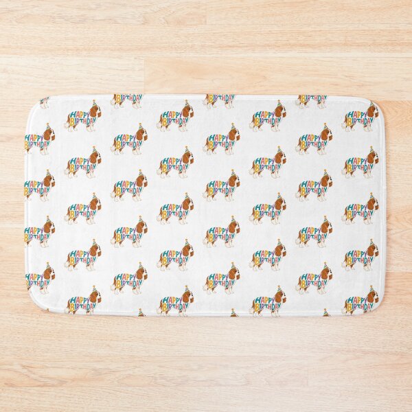 Item preview, Cavalier King Charles Spaniel Happy Birthday Silhouette designed and sold by TheAnimalZ00.