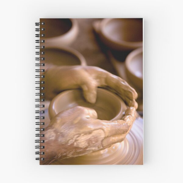 Item preview, Man's Hands Throwing Pottery  designed and sold by Hena Tayeb.