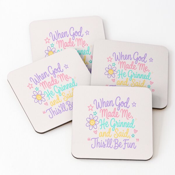 Item preview, When God Made Me He Grinned And Said This'll Be Fun Funny Christian Quote designed and sold by mari-kayden.