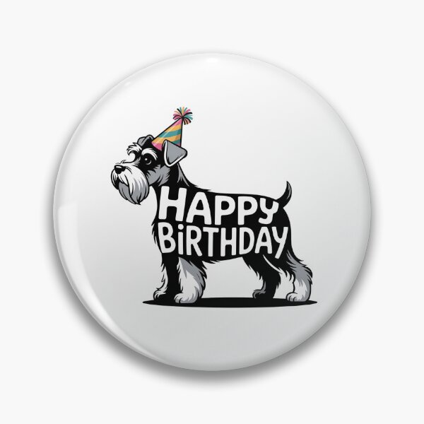 Item preview, Miniature Schnauzer Happy Birthday Silhouette designed and sold by TheAnimalZ00.