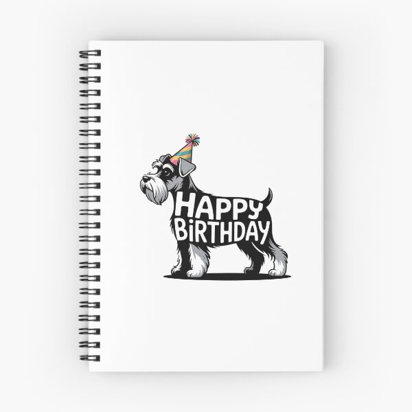 Item preview, Miniature Schnauzer Happy Birthday Silhouette designed and sold by TheAnimalZ00.