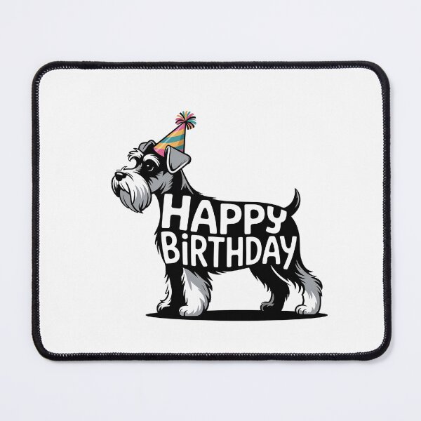 Item preview, Miniature Schnauzer Happy Birthday Silhouette designed and sold by TheAnimalZ00.