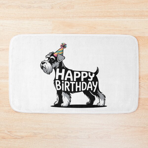 Item preview, Miniature Schnauzer Happy Birthday Silhouette designed and sold by TheAnimalZ00.
