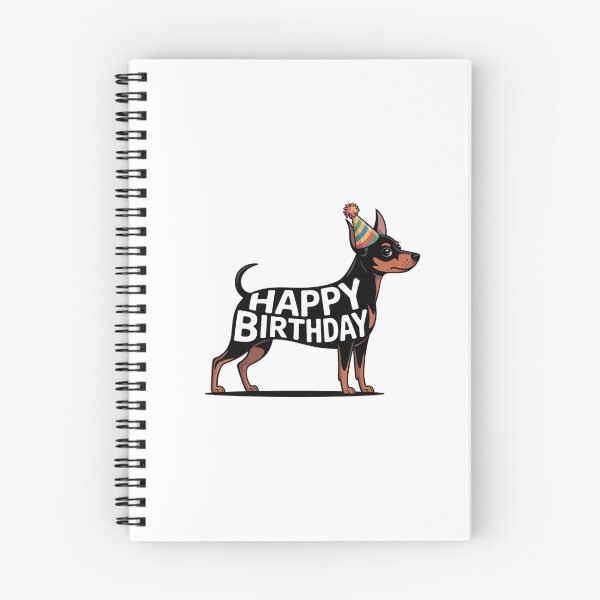 Item preview, Miniature Pinscher Happy Birthday Silhouette designed and sold by TheAnimalZ00.