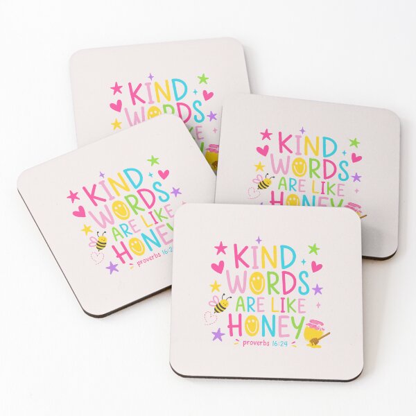 Item preview, Kind Words Are Like Honey Proverbs 16:24 Christian Bible Verse designed and sold by mari-kayden.