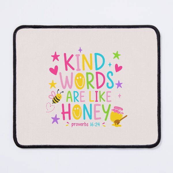 Item preview, Kind Words Are Like Honey Proverbs 16:24 Christian Bible Verse designed and sold by mari-kayden.