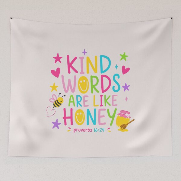 Item preview, Kind Words Are Like Honey Proverbs 16:24 Christian Bible Verse designed and sold by mari-kayden.