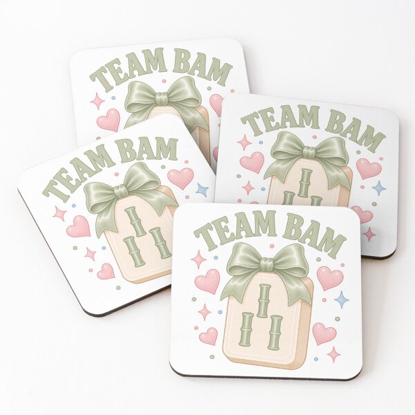Item preview, Team Bam Mahjong Bamboo Stone with Sage Ribbon designed and sold by BoosterShop.