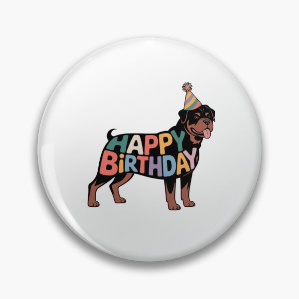 Item preview, Rottweiler Happy Birthday Silhouette designed and sold by TheAnimalZ00.