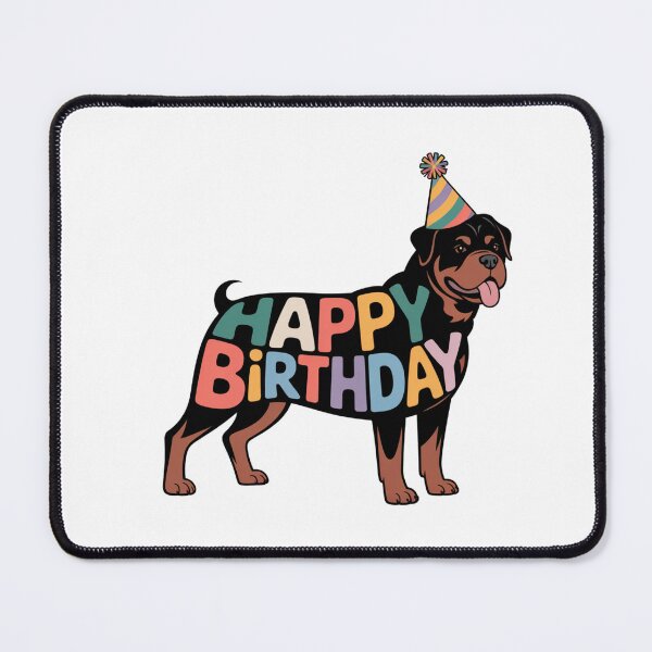 Item preview, Rottweiler Happy Birthday Silhouette designed and sold by TheAnimalZ00.