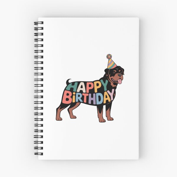 Item preview, Rottweiler Happy Birthday Silhouette designed and sold by TheAnimalZ00.
