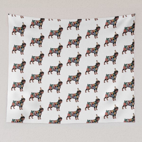 Item preview, Rottweiler Happy Birthday Silhouette designed and sold by TheAnimalZ00.