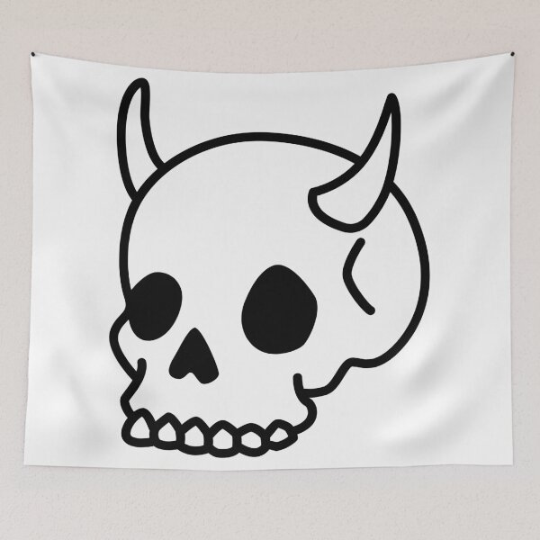 Item preview, Devil Skull Tattoo Flash designed and sold by villacruz.