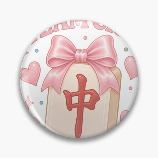 Item preview, Team Crak Mahjong Stone with Pink Ribbon designed and sold by BoosterShop.