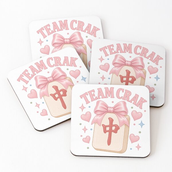 Item preview, Team Crak Mahjong Stone with Pink Ribbon designed and sold by BoosterShop.