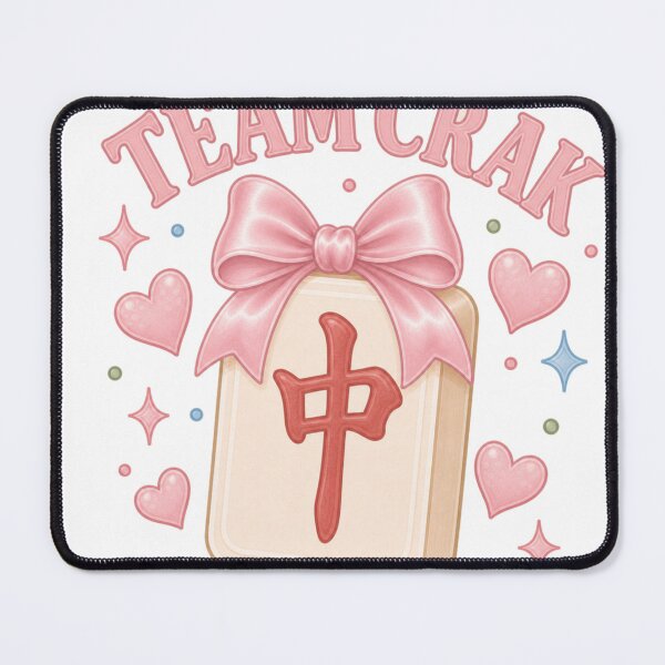 Item preview, Team Crak Mahjong Stone with Pink Ribbon designed and sold by BoosterShop.