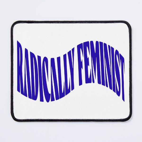 Item preview, Radically Feminist Wavy Bold Text Sticker – Cobalt Blue designed and sold by joanaette.
