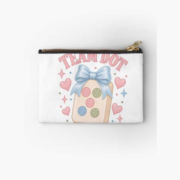 Item preview, Team Dot Mahjong tile with blue ribbon designed and sold by BoosterShop.