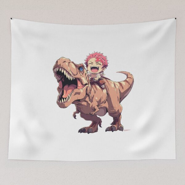 Item preview, Akaza Demon Slayer Kawaii Dinosaur Joyride Adventure designed and sold by Dashsopaner.