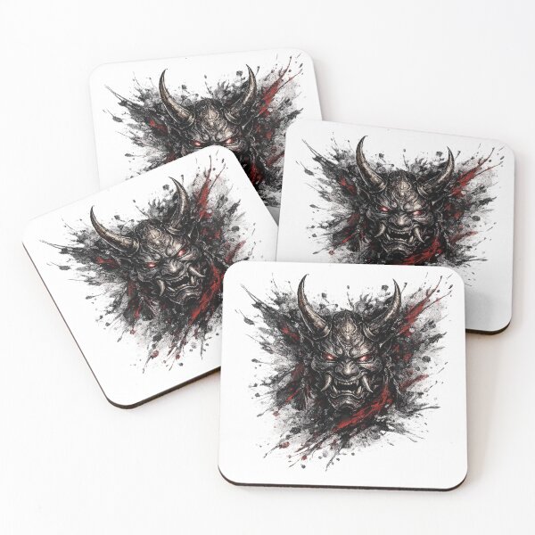 Item preview, Ink Oni Mask | Crimson Spirit of the Warrior designed and sold by rigelcreation.